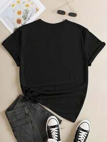 Women T-Shirts - Black - View 2