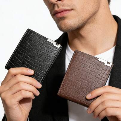 New Men's Wallet, Men's Short Wallet, Fashionable And Simple Credit Card Bag, Youth Thin And Novel Wallet. Best Wallets For Dad