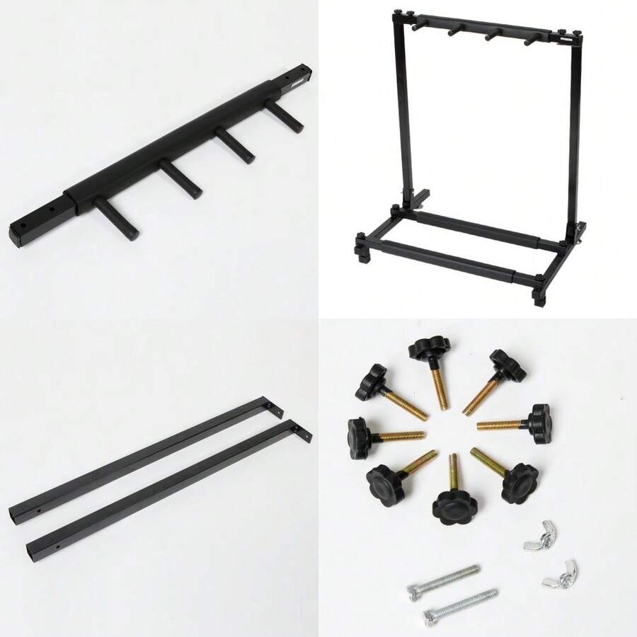 Triple Folding Multiple Guitar Holder Rack Stand - كما في الصورة - مشاهدة 1