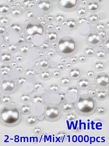 1 Pack Multi-Functional ABS Faux Pearl Flat Back Half Round Beads 2-20mm - Jewelry, Nail Art, And DIY Decoration In Bulk (20-2500pcs) - Multicolor - View 13