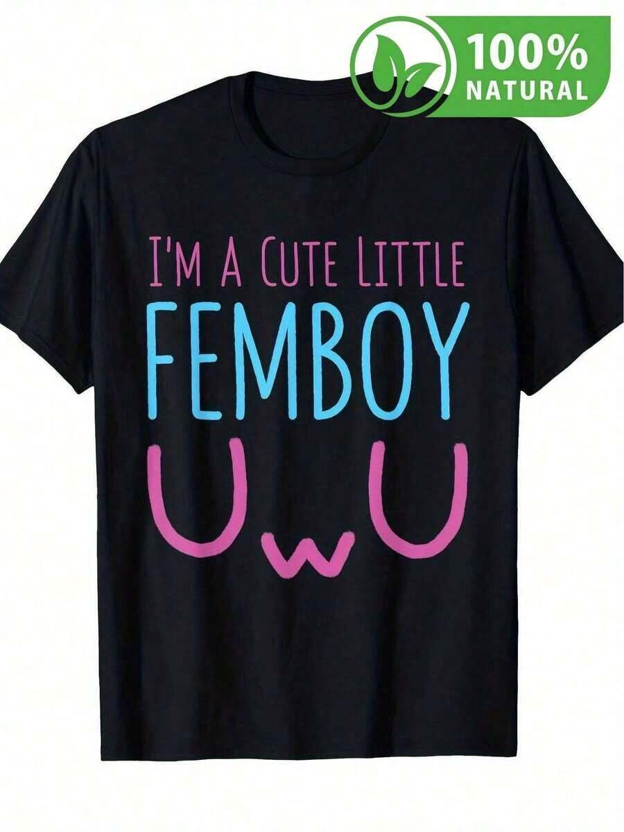 100% Cotton Unisex T-Shirt With Femboy UwU Design In Black. Unique And Fun Style. Ideal For Gifts Or Fashionable Wear. Colorful And Youthful Print. Soft Cotton Casual Wear. Perfect For Celebrating Pride And Self-Expression. Comfort And Style In One Product. - 黑色 - 查看 1