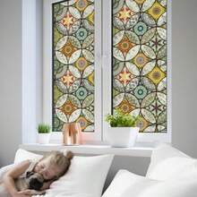 Colorful Glass Static Cling Window Film, Privacy Protection, UV Blocking, Suitable For Bathroom Shower - 1PC - View 7