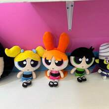 THE POWERPUFF GIRLS 23厘米官方授权飞天小女警毛绒玩具,可爱卡通玩偶,生日礼物 - 彩色 - 查看 8