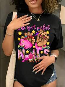Women T-Shirts - Black - View 1