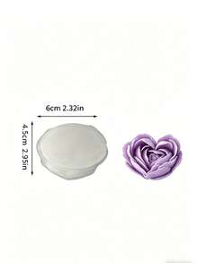1 Stück 3D Herz-förmige Rose Silikon Form, wiederverwendbar zum Herstellen von Kerzen/Gips/Ton/Seife/Harz, Geschenk zum Valentinstag, Muttertag, für Frauen, Heimdekoration - Weiss - Übersicht 15