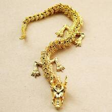 Best-Selling Alloy Five-Claw Golden Dragon Ornament & Movable Joint Wealth-Bringing Chinese Golden Dragon Home Decor Ornament Decoration Holiday Gift-Birthday Gift-Exquisite Gift - Multicolor - View 1