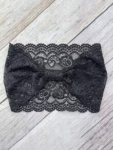 Diadema de estilo bohemio con ribete de encaje de unicolor, pañuelo elástico suave apto para yoga, fitness, boda y uso diario, viajes, fiestas - Multicolor - Ver 13