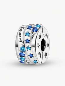 1 Pc Star And Moon Fixed Buckle, Suitable For DIY Bracelet, Necklace, Bracelet And Other Jewelry Production, Is The Perfect Gift For Women And Girls - Silver - View 12