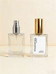 15ml/0.5oz Luxury Thick Transparent Square Glass Refillable Perfume Spray Bottle, Fine Mist Atomization Non-Clogging Leak-Proof Seal Travel Cosmetic Container, Portable Mini Handbag Perfume Decanting, Suitable For Air Travel & Cruise, 4 Metal Cap Colors (Rose Gold/Gold/Silver/Black) And Free 3-In-1 Filling Tool (Funnel+Dropper+Straw), Ideal Vanity Decor Gift For Men & Women Fragrance Lovers - Multicolor - View 8