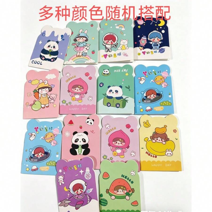 Cartoon Ear Shaped Mini Notebook, Portable Pocket Memo Pad, Student Prize - Square - View 1