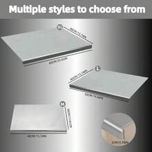 Premium 316 Stainless Steel Cutting Board With Added Size, Comes With A Cleaning Cloth. L-Shaped Edge Reinforcement Design. Suitable For Chopping Boards, Breakfast Plates, Baking Boards, Cleaver, Vegetables, Meats And Fruits. - 16in * 23.6in - View 4