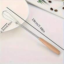 1 pieza Batidor de acero inoxidable mini - Batidor manual multifuncional para huevos, espumador de leche y revolvedor de café. Ideal para hornear, revolver y mezclar. Una herramienta esencial para la cocina y el comedor, también un regalo perfecto para uso doméstico. - Multicolor - Ver 5