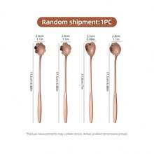 1/4件套不锈钢勺子套装，创意花卉设计，厨房用具，冰茶勺，冰咖啡勺，饮料搅拌勺，冰淇淋勺，鸡尾酒搅拌棒，长柄勺，甜点勺，多种颜色可选，尺寸：17.5厘米（6.88英寸）* 2.8厘米（1.1英寸），适用于餐桌、旅行、厨房、户外派对、下午茶、夏季饮品活动、海滩饮品、婚礼派对、结婚纪念日、母亲节礼物、派对礼品、蛋糕、冰淇淋、甜点派对等场合。 - 查看 11