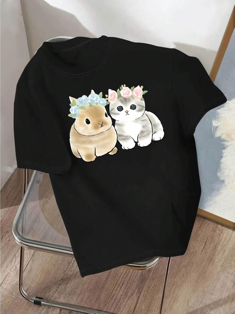 deyin Women T-Shirts - Black - View 1