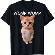Womp Womp Cat Meme Funny Memes Internet Memes Gen Z Joke T-Shirt - Black - View 10
