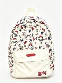 SANRIO Cute Cat Head Bobblehead Backpack, Large Capacity Lightweight Backpack For High School And Middle School Students - A - View 5