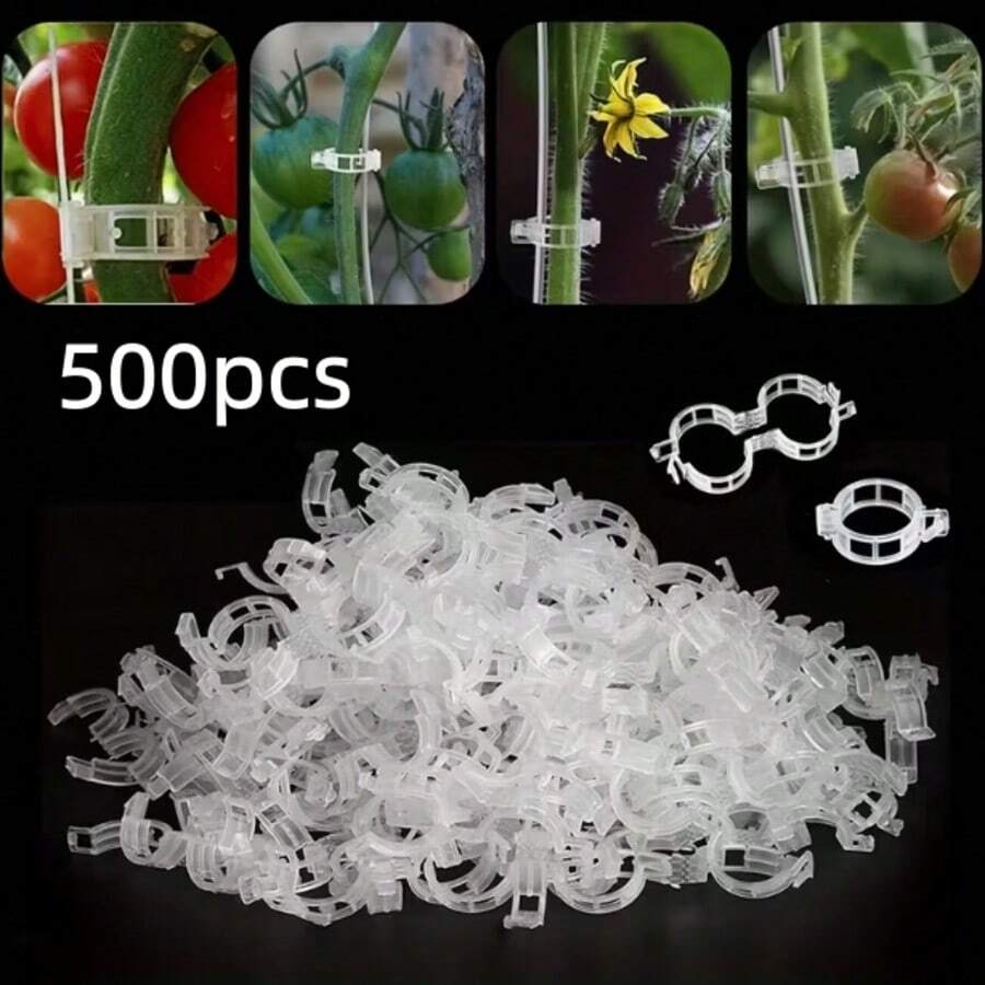 500個/300個/200個/150個/100個/80個/50個/30個/20個 可重複使用藤蔓夾，塑膠格子植物支撐夾－番茄夾，塑膠園藝夾，植物紮帶，格子夾