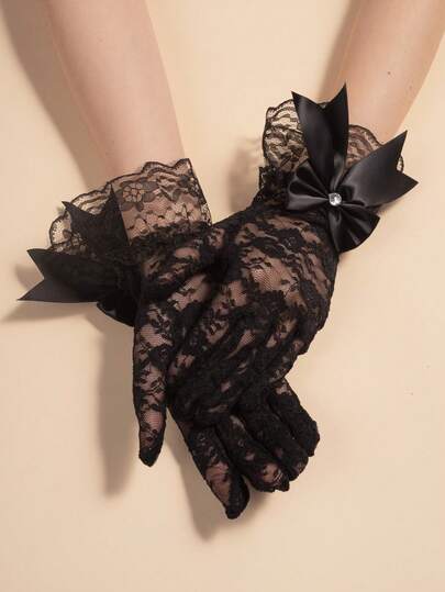 alannah hill black dress Saltor Black Leather Dress Gloves For Women main image 0