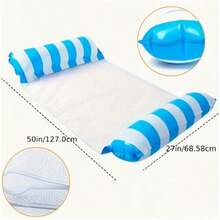 Set de 2 flotadores inflables de PVC gruesos para adultos - balsa a rayas, hamaca de piscina. Adecuado para piscina de adultos, playa y otras actividades acuáticas. - Multicolor - Ver 8
