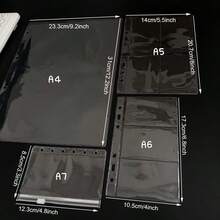 A7/A6/A5/A4 PVC genomskinliga pärmfickor, hög transparens - Ett stycke - Visa 2