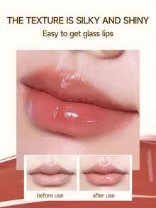 Amortals Hydrating Mirror Lip Gloss Liquid Lip Tint – Long Lasting Non-Sticky Glossy Glass Lips, Moisturizing Lip Oil With Curved Applicator, Multiple Shades For Daily Makeup, Viral Trending Lip Makeup For Beginners & Artists - A02 - View 7