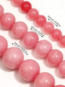 Natural Rhodochrosite Loose Beads, 4/6/8mm Pinkish Luster Round Beads For Jewelry Making, DIY Necklaces Bracelets Earrings, Handcrafted Accessories - Multicolor - View 11