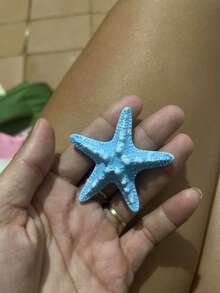 4 件蓝色海洋海星装饰，树脂雕塑工艺品，适用于书架、家居、客厅、办公室、咖啡店装饰、房间桌面展示、门厅装饰（装饰产品，请在订购前检查尺寸） - 彩色 - 查看 6