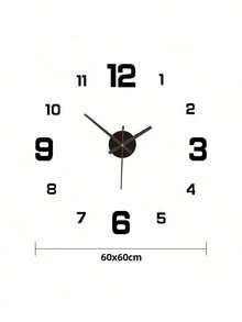 Creative Digital Display Clock - European Style DIY Silent Wall Clock, 3D Acrylic Textured Home Decor For Living Room Or Study, Suitable For Christmas, Thanksgiving, New Year, Valentine's Day Without Drilling - Black - View 16