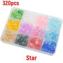 320pcs Mixed Color Asymmetrical Crystal Beads, DIY Bracelet, Necklace, Pendant Craft Set - Multicolor - View 9