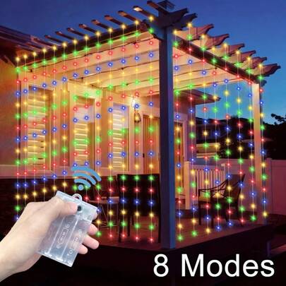 1 dây đèn LED trang trí trong nhà, dài 3m/6m, chạy bằng pin, thích hợp để trang trí tường, rèm cửa, màn che tạo không gian ấm cúng.