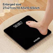 AVXLRQ 396 Digital Bathroom Scale With LCD Display & Temperature Suitable For KG/, High-Precision Weight Scale With Indicator, Platform For Use, Body Weight Monitor For, Ultra-Wide Platform Electronic Scale - Solid Color Version - View 12