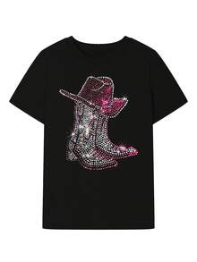 Women T-Shirts - Black - View 2
