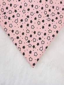 1 pieza de tela de poliéster con estampado de estrella de cinco puntas de dibujos animados, material textil para manualidades de tocados y accesorios de ropa - multicolor - Ver 26