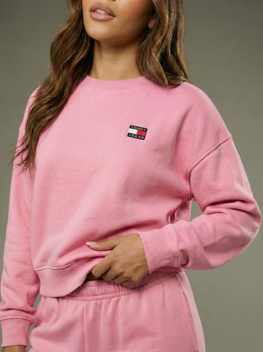Tommy Hilfiger Badge Boxy Women's Sweatshirt Pink - 粉色 - 查看 1
