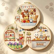 DIY Handmade Embroidery Kit, Cartoon Animal Embroidery 3D Stitching, Full Set Of Tools For Beginners, Healing Home Decor, Gift For Friends - Multicolor - View 11