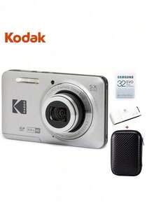 Kodak 數位相機，28mm 廣角，支援 1080P 高清拍攝，小巧便攜，14 種場景模式，1635 萬像素，2.7 吋螢幕，5 倍光學變焦 - 查看 13