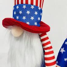 Rudolph Old Man Figurine, 4th Of July Decoration, American Independence Day Star Hat Ornament, Cartoon Party Decor - 1PCA Firework Cap - View 4