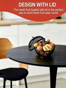 Apple-Shaped Kitchen Fruit And Vegetable Storage Basket, Reusable Fruit Basket, Suitable For Kitchen Baking Area, Dining Room And Outdoor Use - Multicolor - View 3