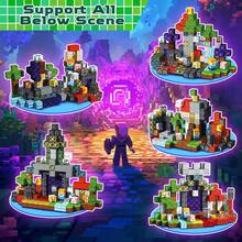 48-300pcs Magnetic Building Blocks Set With Small Figures, Series Magnetic Blocks, Includes Sword, Forest And Other Elements, STEM Education Montessori Sensory Toy, Suitable For Boys And Girls 3+ Years Old, Best Gift - Multicolor - View 3