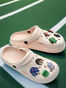 Summer Outdoor Fun Clogs Shoes, Fashionable Versatile Clogs Shoes, Ladies & Couples Lightweight Breathable Outdoor Sandals - White - View 1
