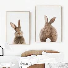 2pcs/Set 5D Diamond Painting Kit - Rabbit Tail, Full Drill Animal Art, DIY Round Diamond Mosaic Craft, Suitable For Beginners, Wall Decor, Frameless 29.97x40.13cm - Great For Home, Bedroom, Living Room Decor And Holiday Gifts - round diamond - View 3