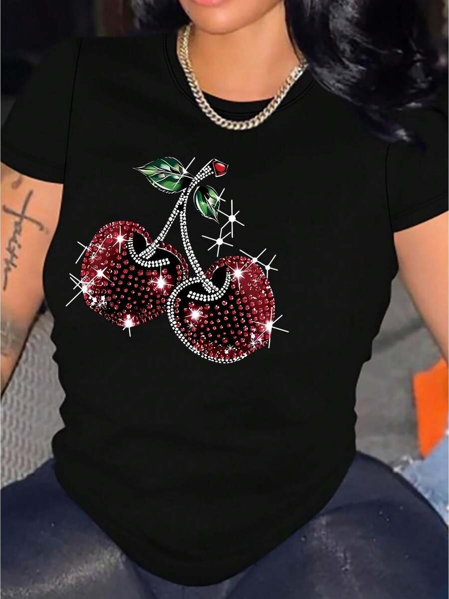 deyin Women T-Shirts - Black - View 1