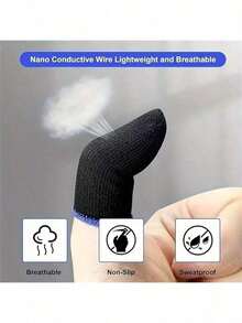 10pcs/20pcs Breathable Anti-Sweat Gaming Finger Sleeves, Comfortable And Precise, Enhance Gaming Experience, Elastic/Anti-Odor/Good Conductivity - Multicolor - View 11