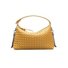 Bolso de mujer tejido a mano, fresco y dulce, elegante y versátil, se puede usar como bolso de mano o como bolso de hombro/cruzado.Bolso tote de cuero genuino mexicano Kamel Reina para mujer, grande y duradero. - B1730-1# Verde - Ver 8