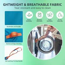 Size L Patient Lift Sling For Home Use, Padded U-Sling With Adjustable Head Support, Divided Leg Design For Toileting, Universal Fit, Supports Up To 500 Lbs - View 5