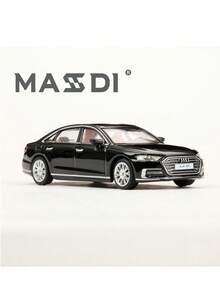 AUDI 1:64 比例奥迪 A8L (D4) / 奥迪 A8L / 奥迪 A6 合金模型车，迷你版，行驶流畅，精细的 3D 立体浮雕前格栅和标志，分段式排气系统，收藏级车模，节日礼物 - 彩色 - 查看 13