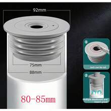 Anneau d'étanchéité pour tuyau de vidange de machine à laver, anneau d'étanchéité désodorisant pour drain de sol, couvercle de drain de sol désodorisant en silicone - Gris - Voir 7
