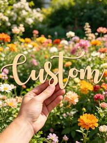 1pc Customizable Large Wooden Name Plate, Personalize Your Name, Suitable For Home Decor, Name Wall Art, Great For Birthday, Holiday, Graduation, Housewarming, Special Occasions - Multicolor - View 7