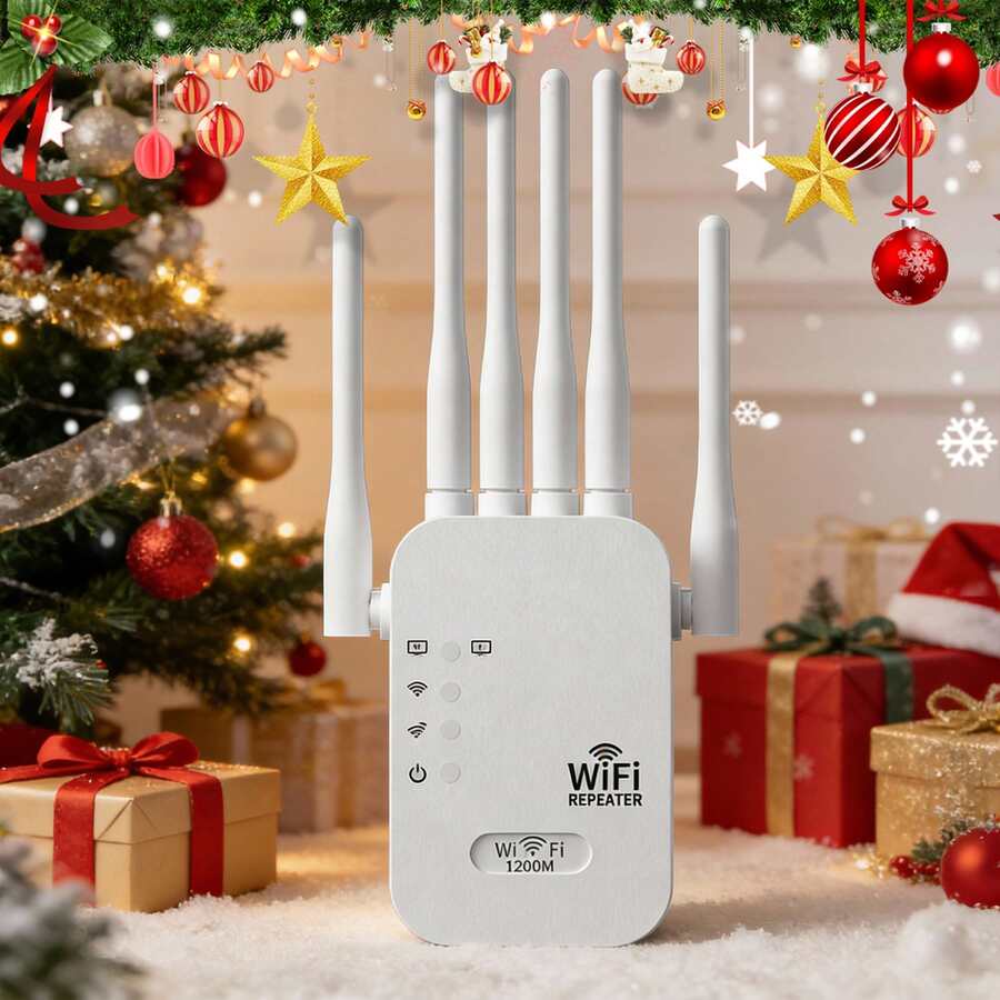 ✨[FYP]VIRAL WiFi Extender Signal Booster|Easy To Set Up,2026 Best 1200Mbps WiFi Booster Dual Band 5GHz/2.4GHz,Up To 9800 Sq.Ft  60 Devices,Stable Internet Performance,1-Tap Setup|Must-Haves To Stock Up On|School Dormitories,Offices|Cool Summer Day✨ - View 1