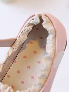 Sweet Lace Baby Shoes, Versatile For Little Girls - Pink - View 9
